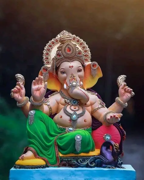 Wood Ganesh Idol