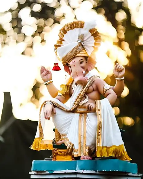 Wood Ganesh Idol