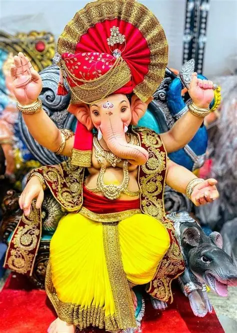 Wood Ganesh Idol