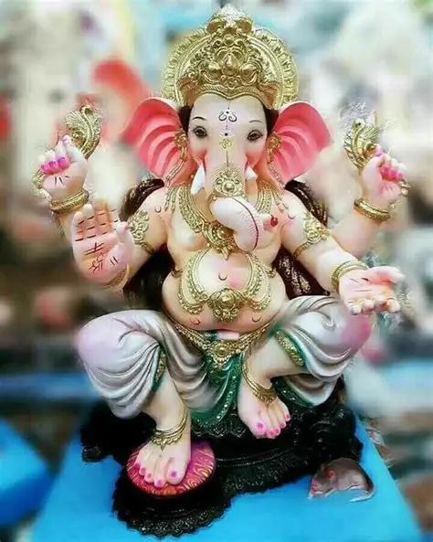 Wood Ganesh Idol