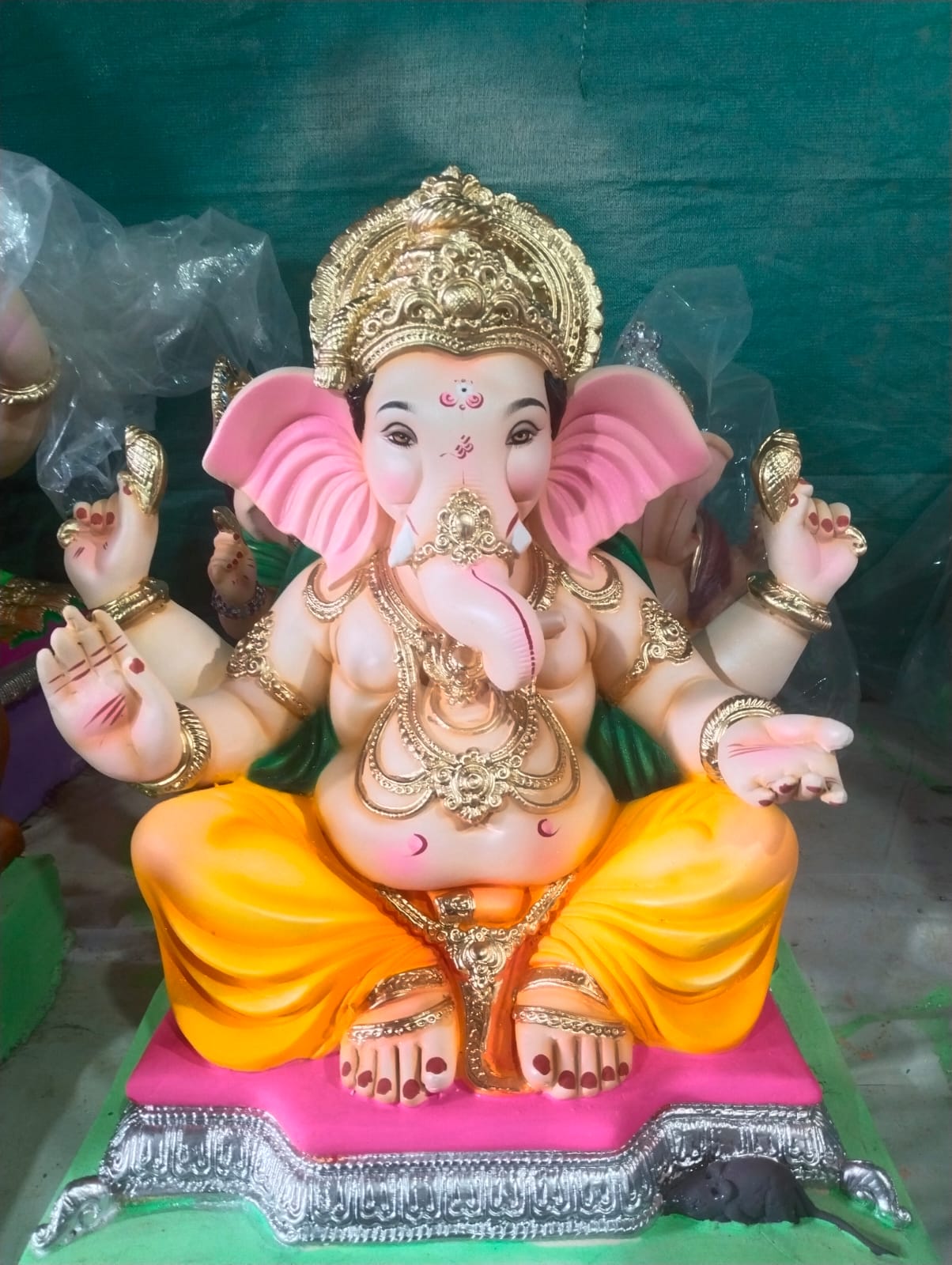 Wood Ganesh Idol