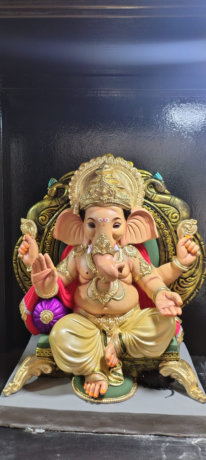 Wood Ganesh Idol