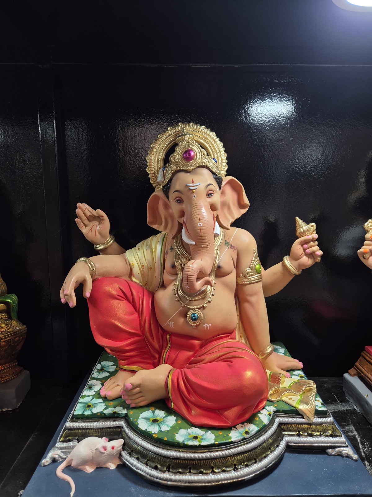 Wood Ganesh Idol