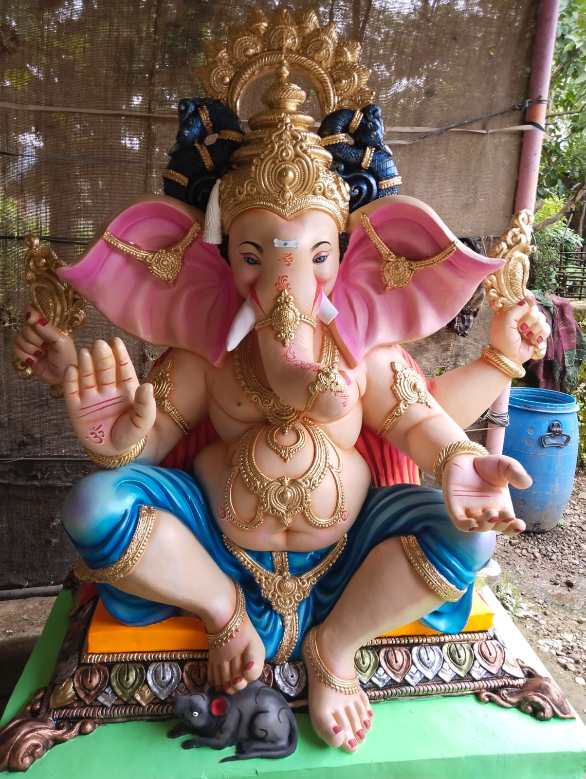 Wood Ganesh Idol
