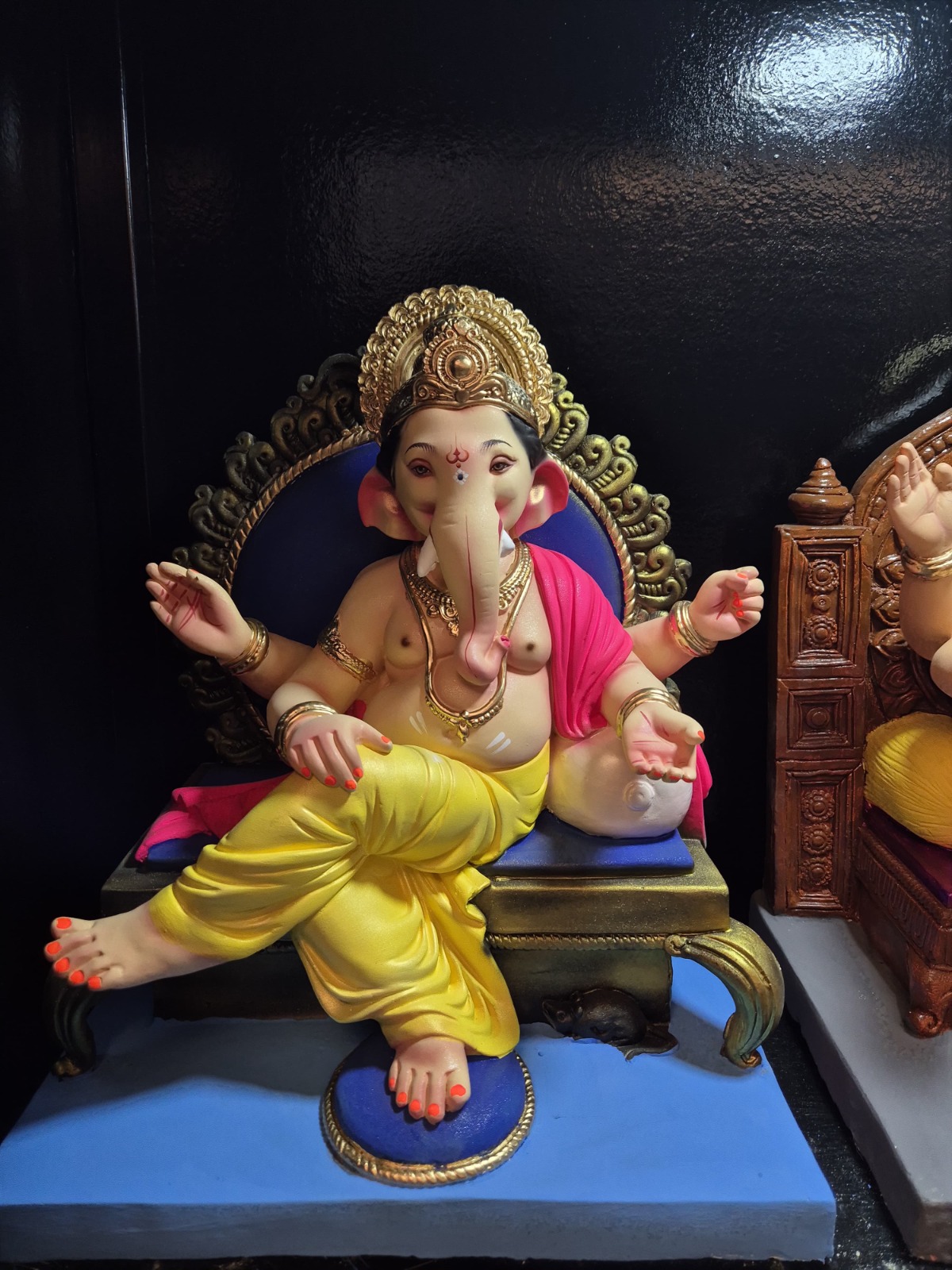 Wood Ganesh Idol