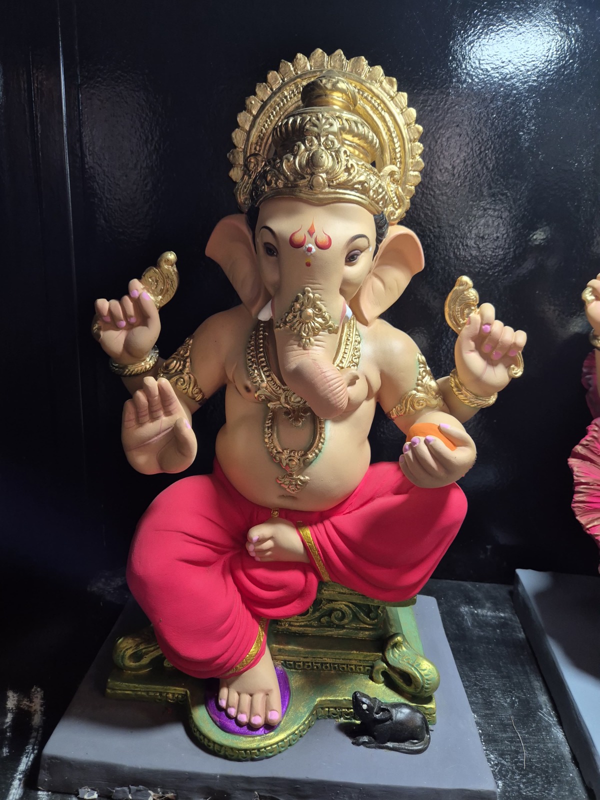Wood Ganesh Idol