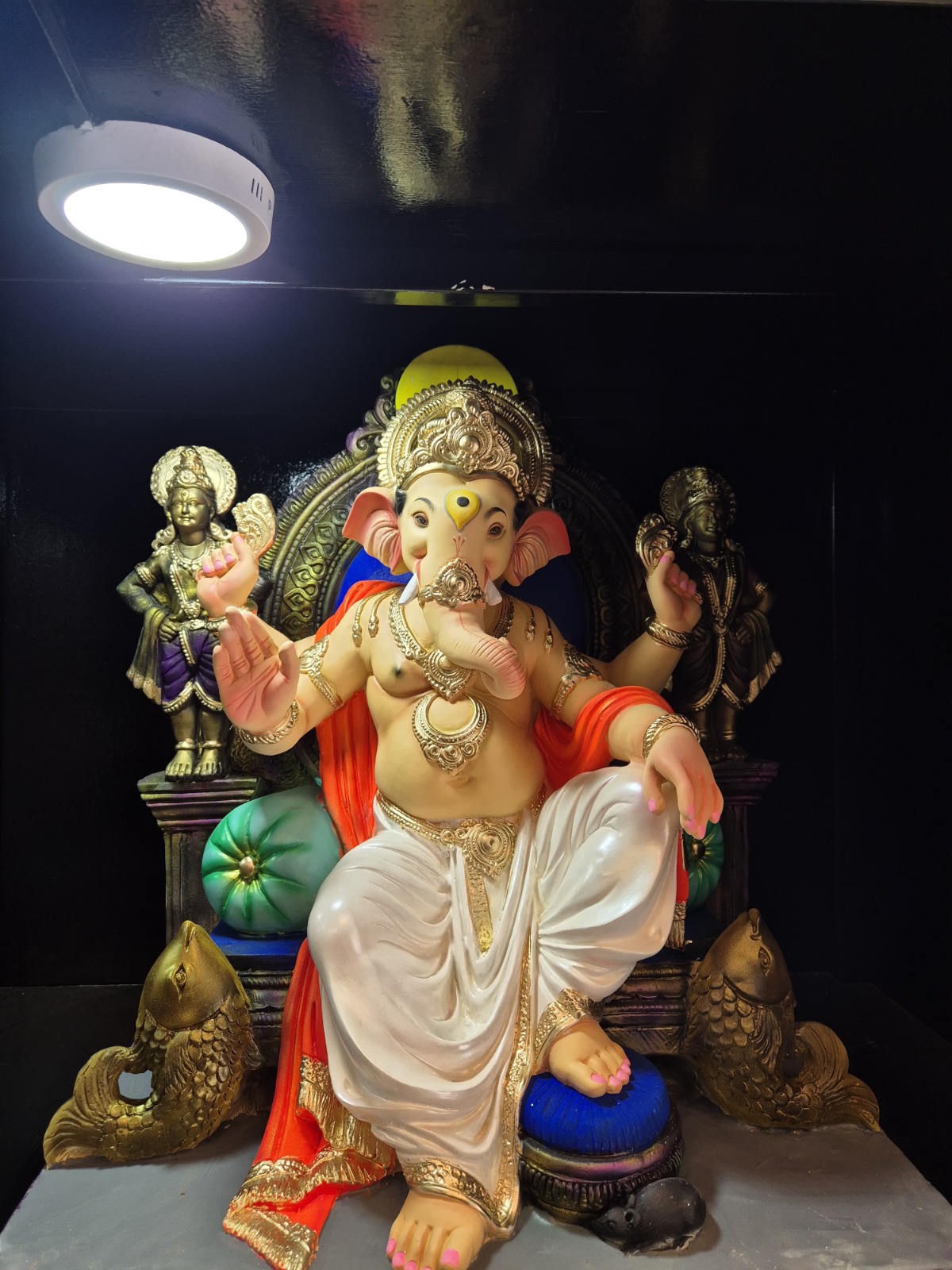 Wood Ganesh Idol